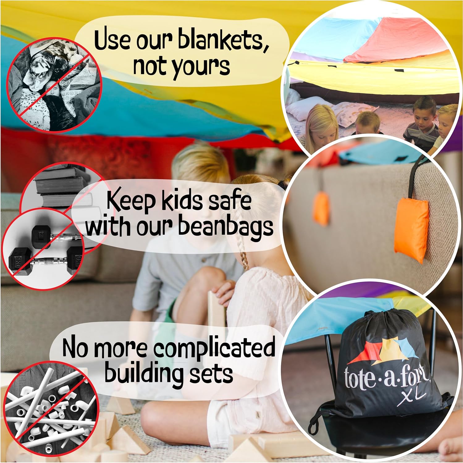 Blanket Fort Building Kit - Po - Kids Outdoor Fort Building Kit のレビューと価格