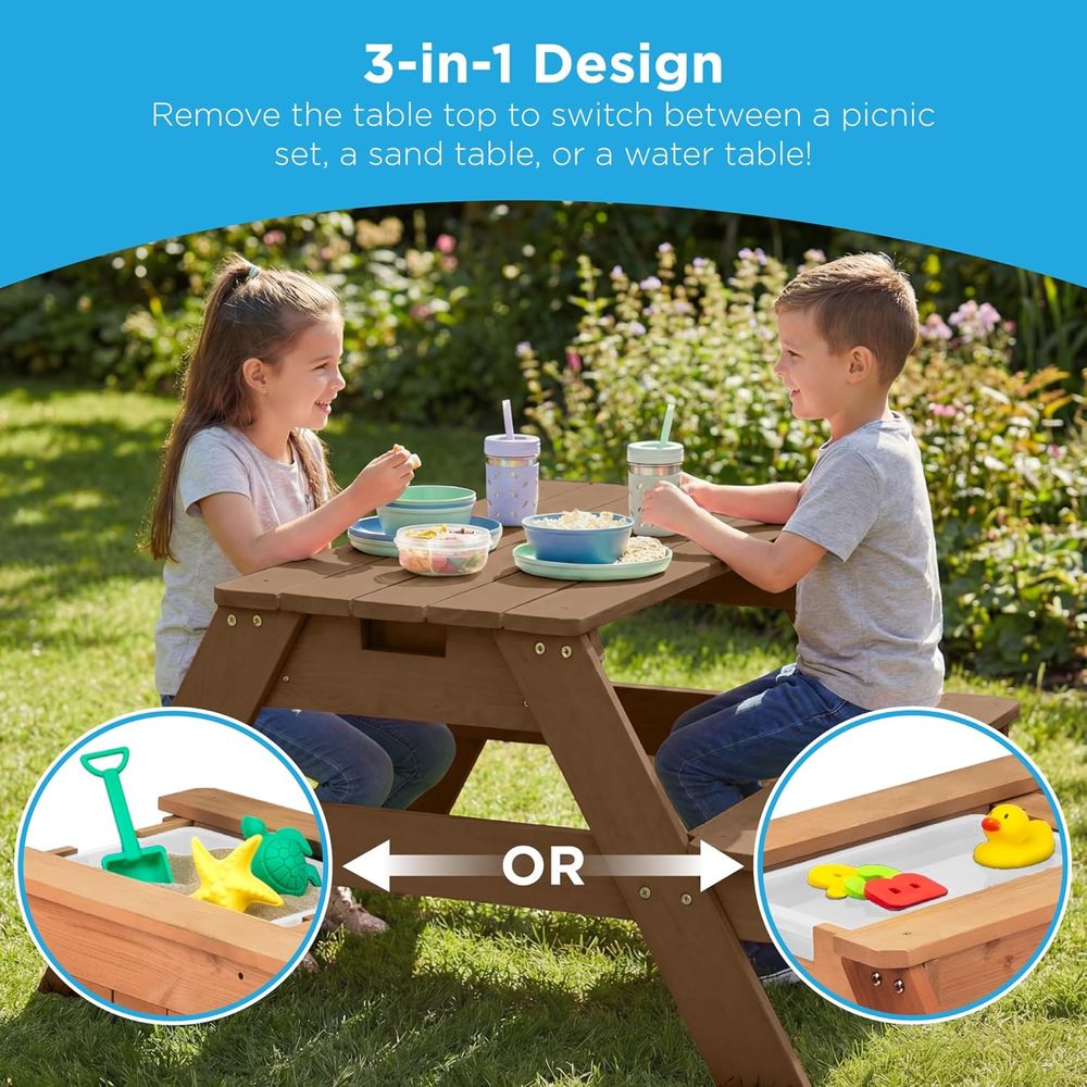 Kids Picnic Table with Umbrell - Kids Outdoor Table With Umbrella のレビューと価格