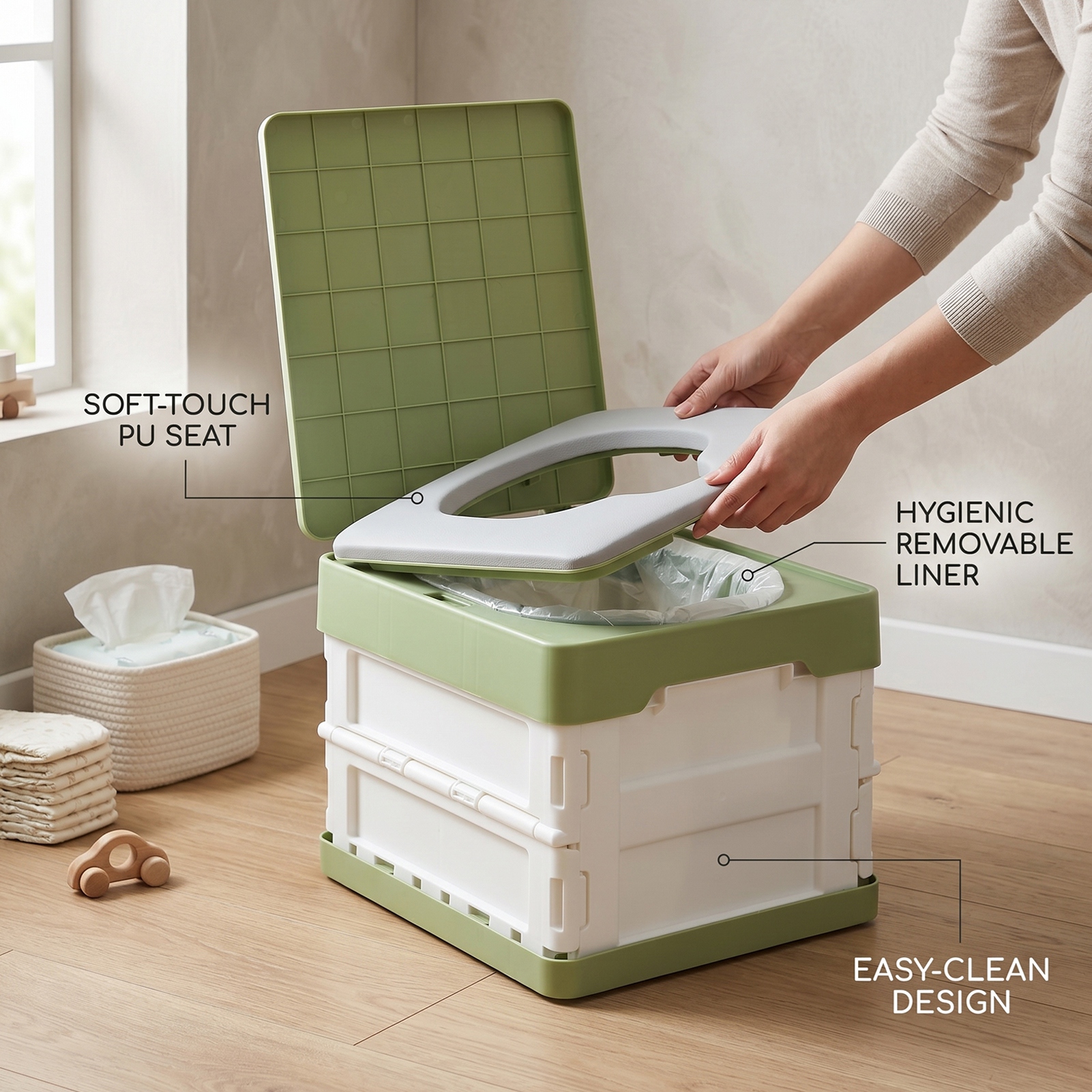 Portable Potty with PU Soft Se - Kids Outdoor Foldable Chair のレビューと価格