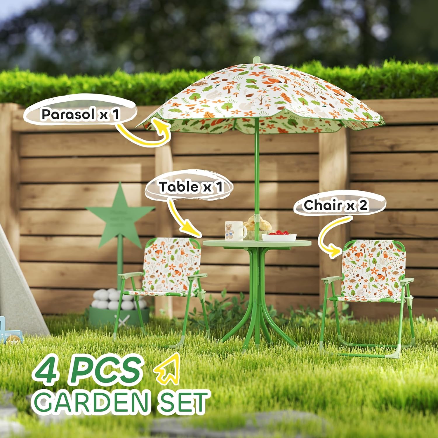 Kids Picnic Table Chair Set Fo - Kids Outdoor Foldable Chair のレビューと価格