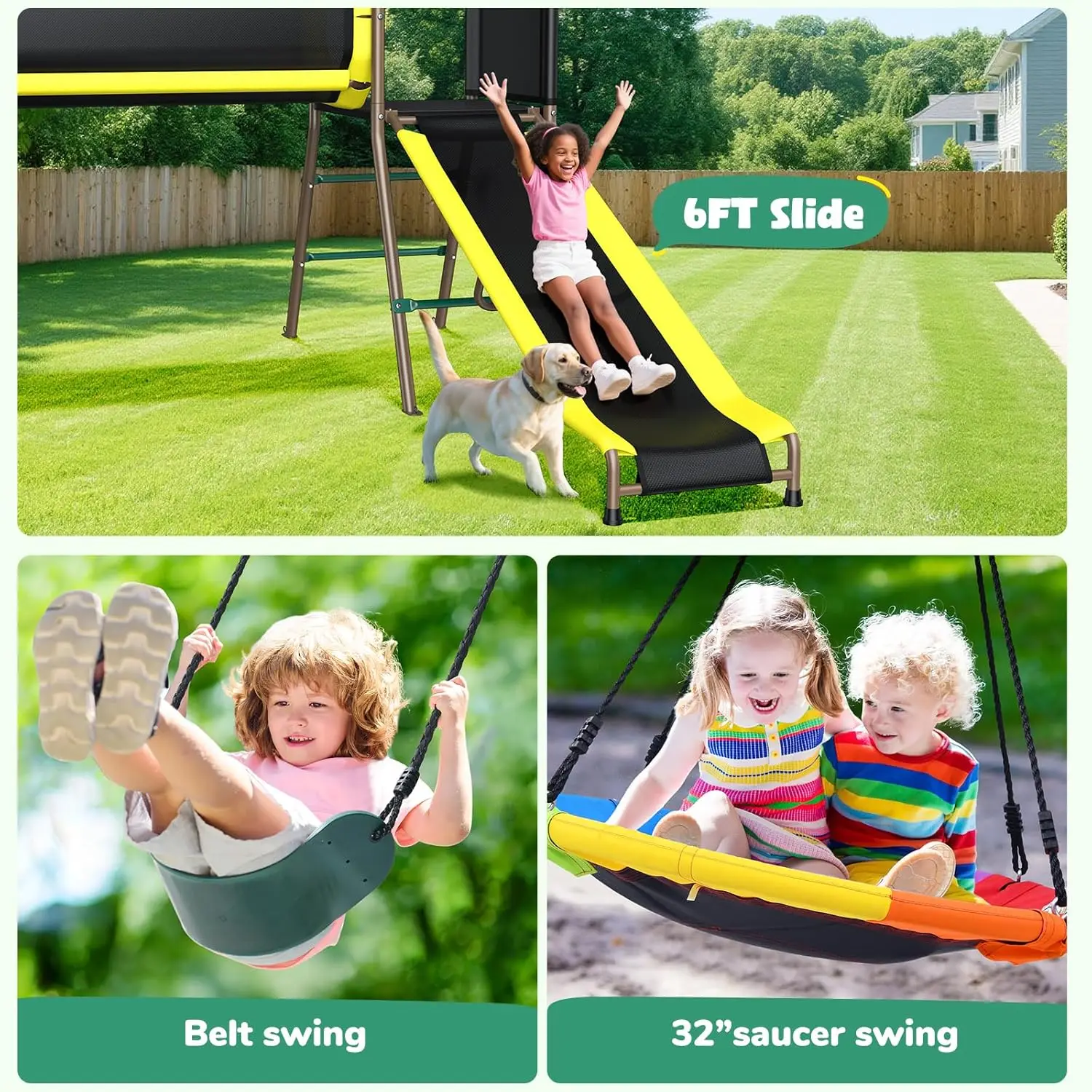 Hot-selling660lbs Swing Set wi - Kids Outdoor Monkey Bar Set のレビューと価格