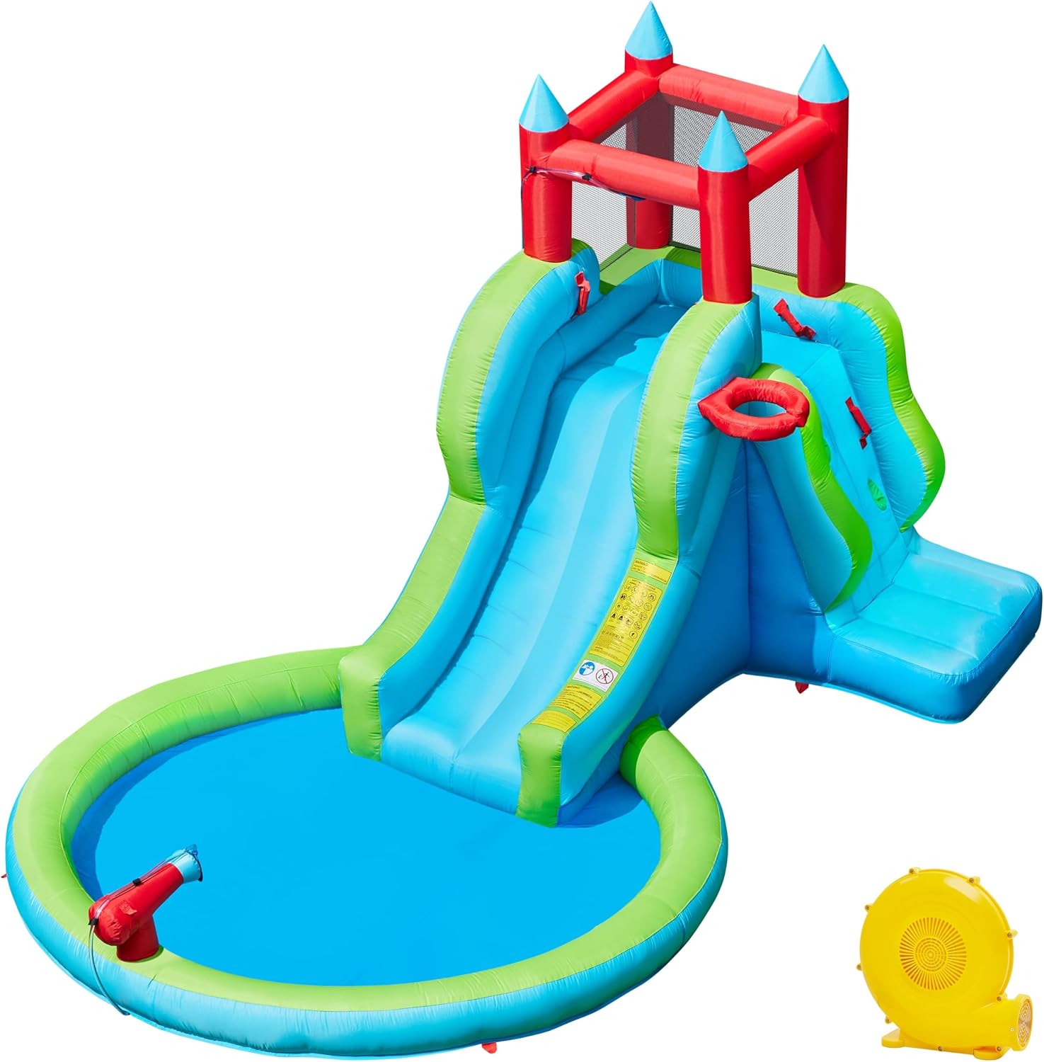 Inflatable Water Slide, 5-in-1 - Kids Outdoor Climbing Wall のレビューと価格
