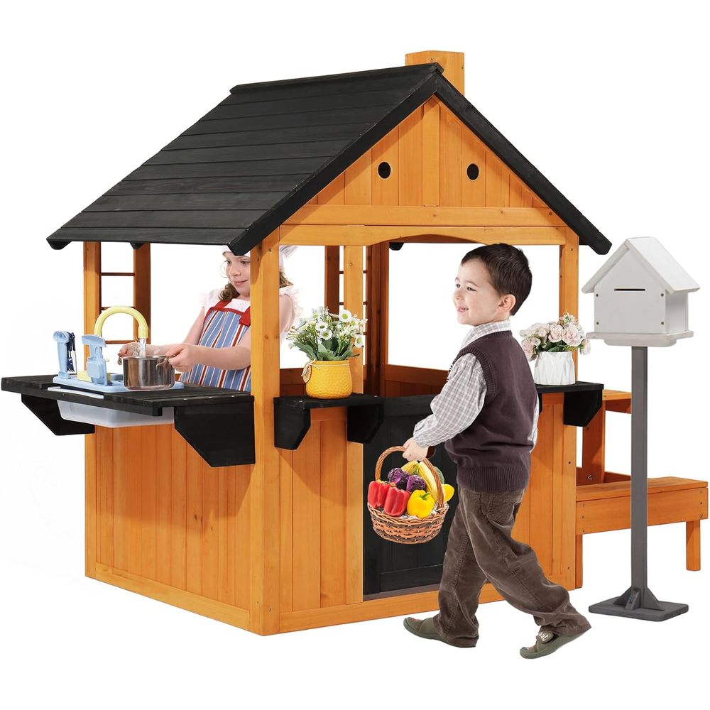 MOR Kids Outdoor Playhouse wit - Kids Outdoor Picnic Table のレビューと価格