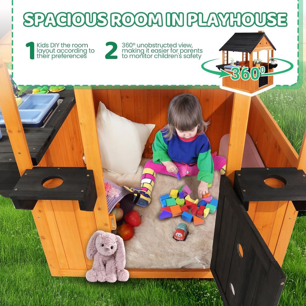 MOR Kids Outdoor Playhouse wit - Kids Outdoor Picnic Table のレビューと価格