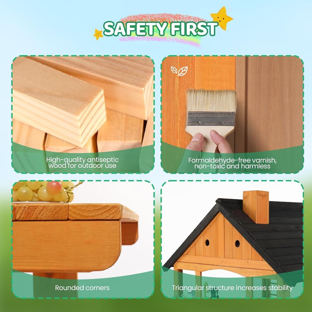 MOR Kids Outdoor Playhouse wit - Kids Outdoor Picnic Table のレビューと価格