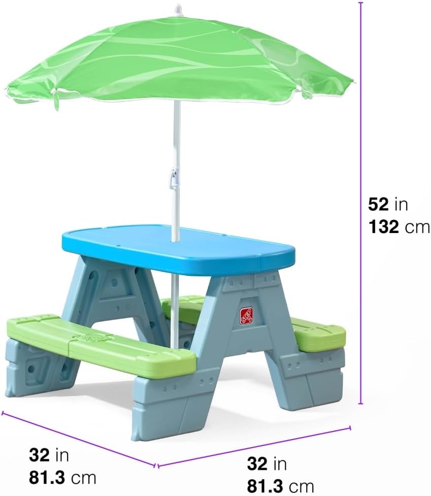 Sun & Shade Kids Picnic Table  - Kids Outdoor Table With Umbrella のレビューと価格