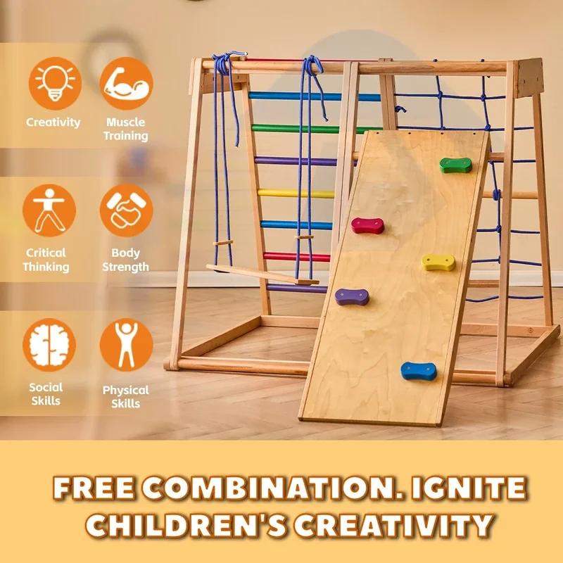 Wooden Climbing Frame Indoor P - Kids Outdoor Climbing Frame のレビューと価格
