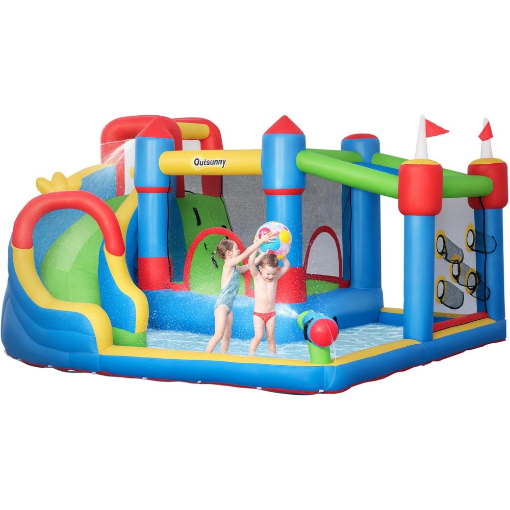 Inflatable Water Slide with Sp - Kids Outdoor Climbing Wall のレビューと価格