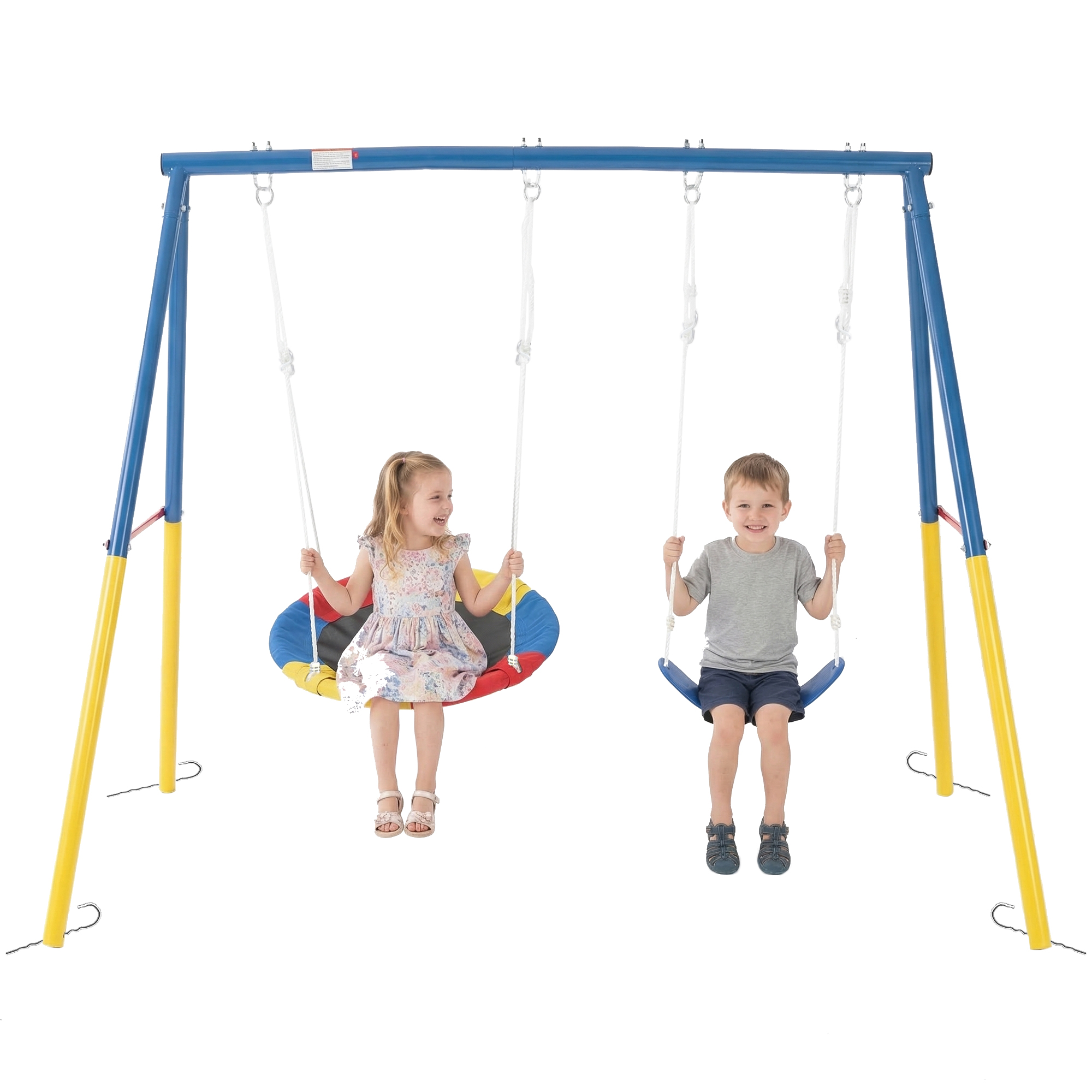 Outdoor Swing Set with Backyar - Kids Outdoor Swing のレビューと価格
