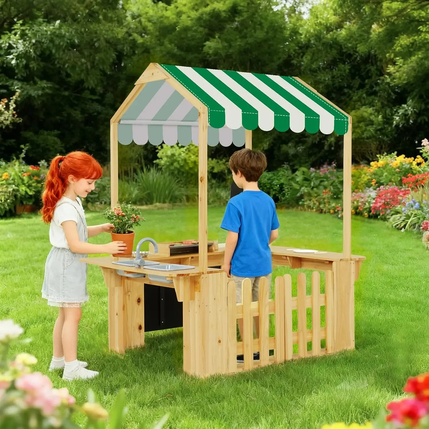 Kids Outdoor Playhouse, Mud Ki - Kids Outdoor Kitchen のレビューと価格